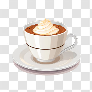 International Coffee Day - Cup Of Hot Chocolate With Whipped Cream Transparent PNG