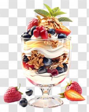 Yogurt Parfait - Delicious Fruit Parfait Transparent PNG