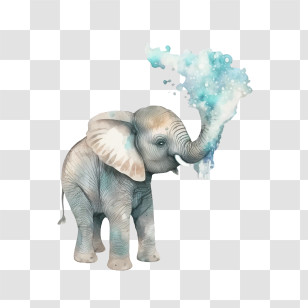 Songkran Festival
 - Adorable Baby Elephant Spraying Water Illustration Transparent PNG