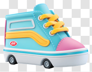 Baby Vans - Creative Blue Shoe Car Cartoon Transparent PNG