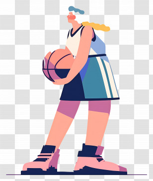Female Basketball Player - Basketball Player In Action Transparent PNG