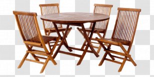 Table Folding Chair Garden Furniture - Outdoor Dining Transparent PNG