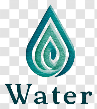 Water Logo - Turquoise Water Drop Logo Transparent PNG