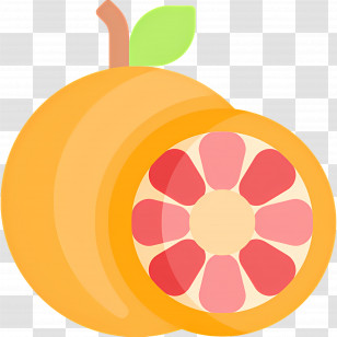Grapefruit - Juicy Orange Slice Transparent PNG