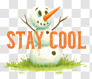 Snowman Stay Cool - Stay Cool Snowman Illustration Transparent PNG