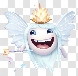 Fairy - Happy Fairy With Crown And Wings Transparent PNG