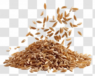 Brown Rice - Pile Of Brown Grains Falling Transparent PNG