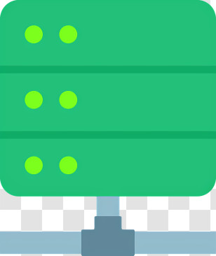 Icon - Green Network Server Transparent PNG