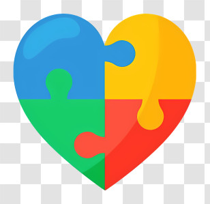 Puzzle - Heart-Shaped Jigsaw Puzzle Illustration Transparent PNG