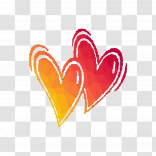 Valentine's Day Font Heart Orange S.A. Love My Life - Watercolor Transparent PNG