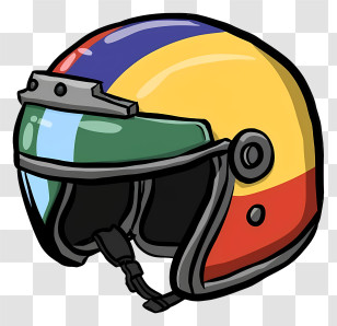 Netherlands Motorcycle Helmet - Colorful Safety Helmet Transparent PNG