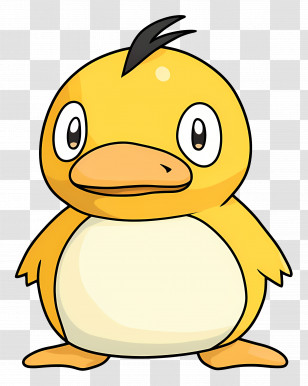 Cartoon Duck - Cartoon Illustration Of A Yellow Duck Character Transparent PNG