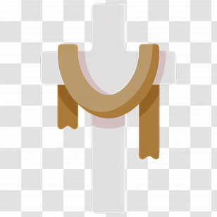 Christian Cross - Cross With Cloth Symbol For Easter Transparent PNG