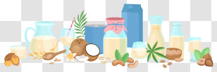 Milkshakes - Various Milk Alternatives Transparent PNG