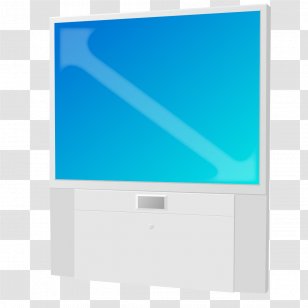 Television Set Computer Monitor Flat Panel Display Rectangle - Multimedia - Hand-painted Blue TV Transparent PNG