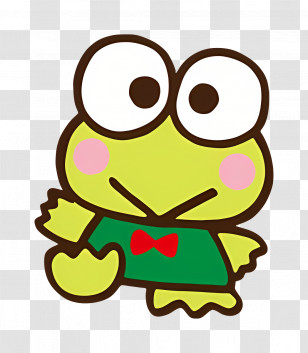 Keroppi - Cute Cartoon Frog Illustration Transparent PNG