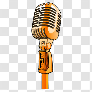 Music - Vintage Style Microphone Transparent PNG