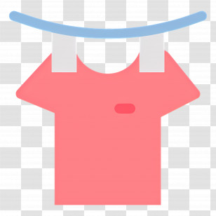 Hanging Cloth - T-shirt On Clothesline Transparent PNG