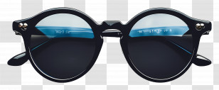 Sunglass Design - Round Black Sunglasses Transparent PNG