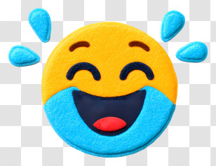 Laughing Emoji With Tears Of Joy - Laughing Emoji Sticker Transparent PNG