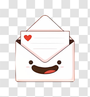 Mail - Happy Envelope With Letter Transparent PNG
