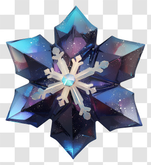 Snowflake Animated - Cosmic Crystal Snowflake Transparent PNG