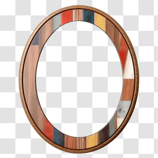 Oval Frame
 - Colorful Wooden Frame For Home Decor Transparent PNG