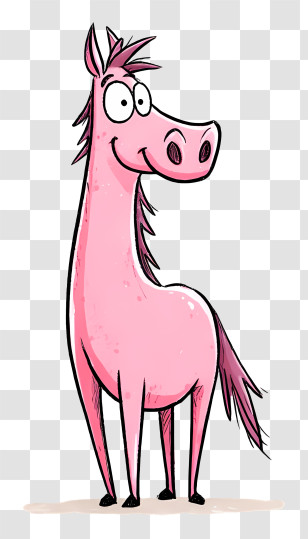 Cartoon Pony - Pink Cartoon Horse Illustration Transparent PNG