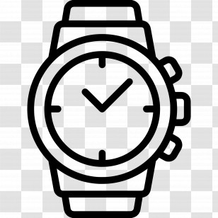 Wristwatch Icon - Sporty Wristwatch Line Icon Transparent PNG