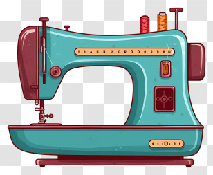 Vintage Sewing Machine - Retro Sewing Machine For Tailoring And Needlework Transparent PNG