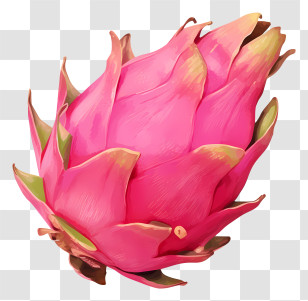 Dragon Fruit - Dragon Fruit In Vibrant Pink Illustration Transparent PNG