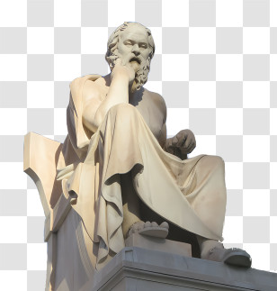 Ancient Greek - Ancient Philosopher Statue Transparent PNG