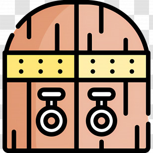 Wooden Gate - Wooden Double Door With Handles Transparent PNG