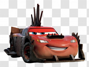 Cartoon Car - Modified Red Cartoon Race Car Transparent PNG