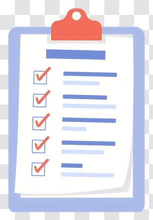 Unfortunately - Illustration Of Checklist Clipboard Transparent PNG
