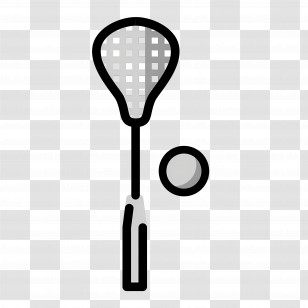Lacrosse Emoji - Squash Racket And Ball Illustration Transparent PNG