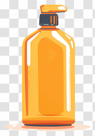 Shampoo Bottle - Orange Soap Dispenser Transparent PNG