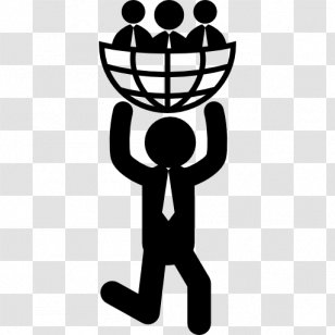Download Clip Art - Black And White - Man Carrying Transparent PNG