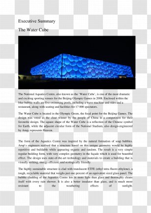 Beijing National Aquatics Center Angle - Text - Design Transparent PNG
