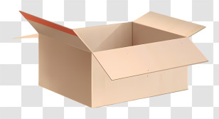 Box Mockup - Open Cardboard Box Illustration Transparent PNG