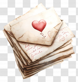Love Letters For Her - Stack Of Love Letters Transparent PNG