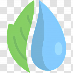Water Drop - Leaf And Water Drop Icon Transparent PNG