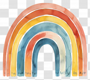Rainbow - Vibrant Rainbow Doodle Illustration Transparent PNG