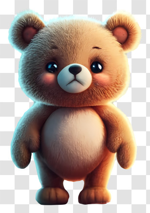 Bear - Adorable 3D Teddy Bear Illustration Transparent PNG