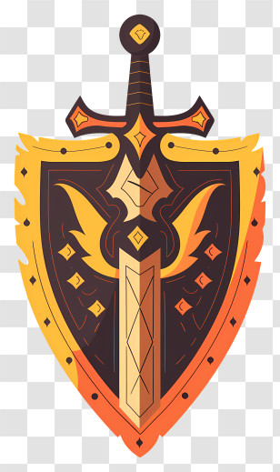 Shield Sword - Medieval Shield And Sword Illustration Transparent PNG