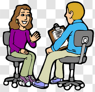 Office Chair - Cartoon Interview Scene Transparent PNG