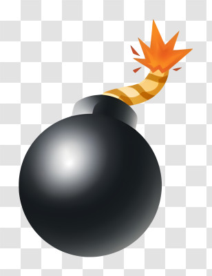 Timer Bomb - Bomb With Lit Fuse And Explosion Transparent PNG