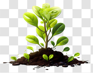 Plant Growing - Green Plant Sprouting From Soil Transparent PNG
