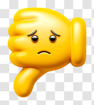 Thumbs Down Emoji - Sad Thumbs Down Emoji Transparent PNG