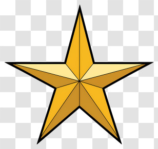 Cartoon - Yellow Five-Pointed Star Symbol Transparent PNG